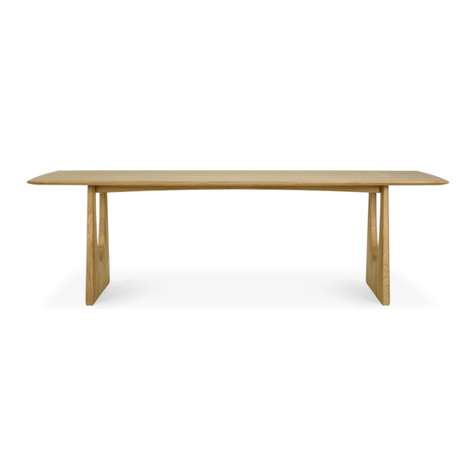 Ethnicraft OAK GEOMETRIC DINING TABLE 55013 Assembly instructions