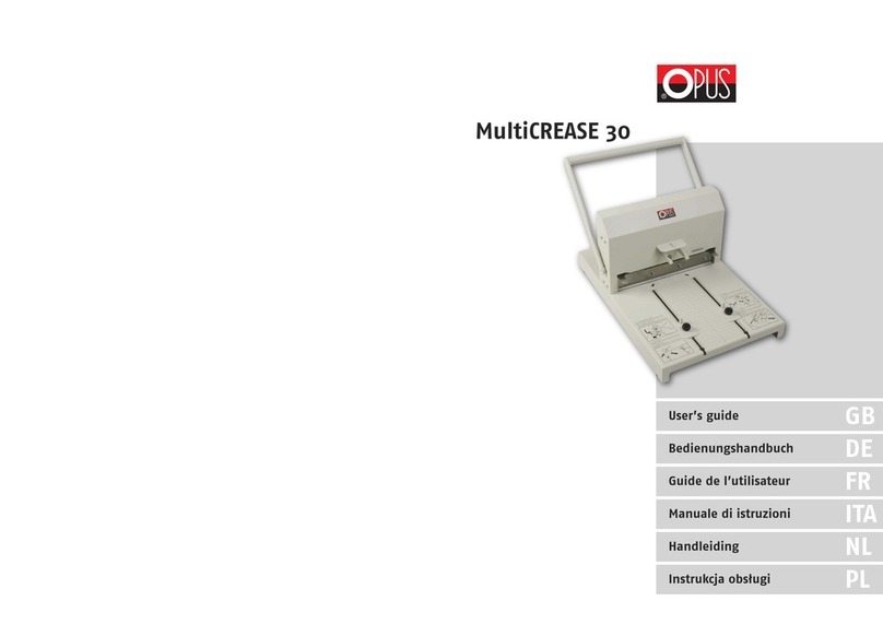Opus MultiCREASE 30 User manual