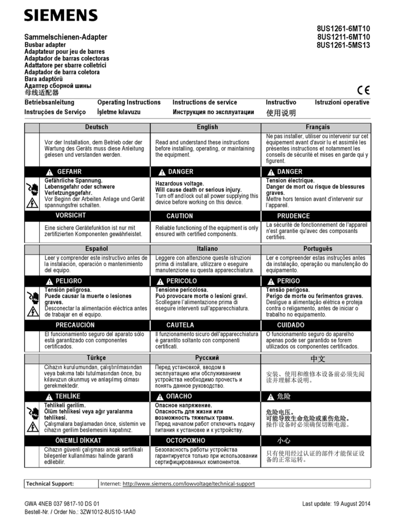 Siemens 8US1261-6MT10 User manual