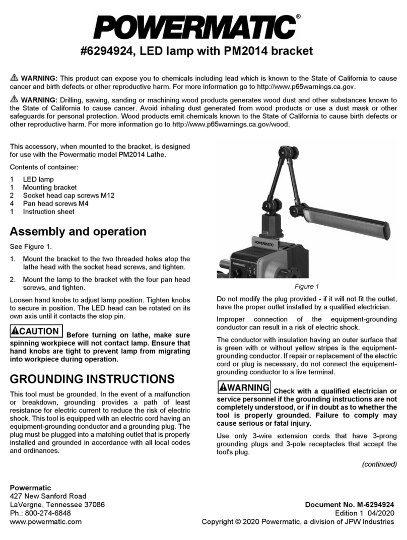 Powermatic 6294924 manual