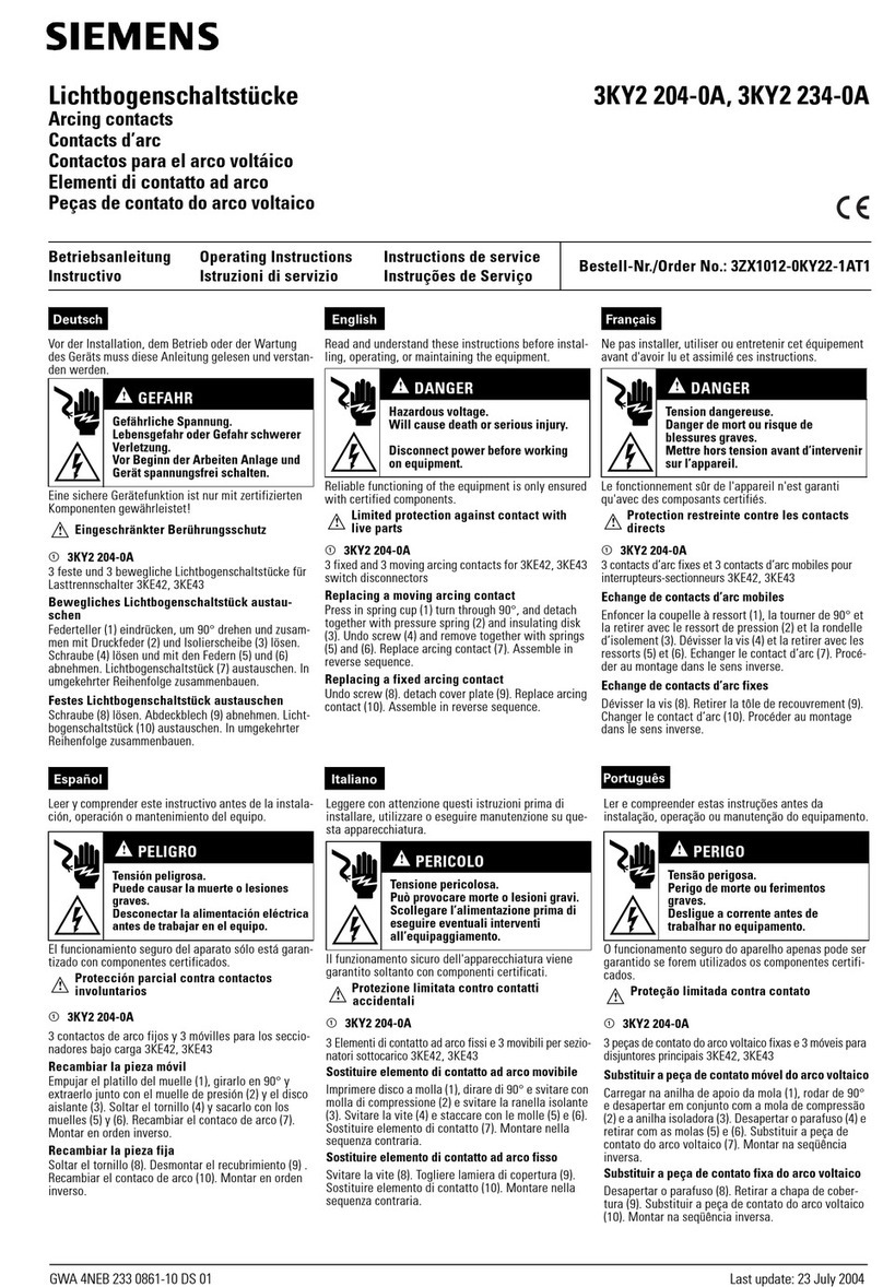 Siemens 3KY2 204-0A User manual Siemens 3KY2 204-0A User manual