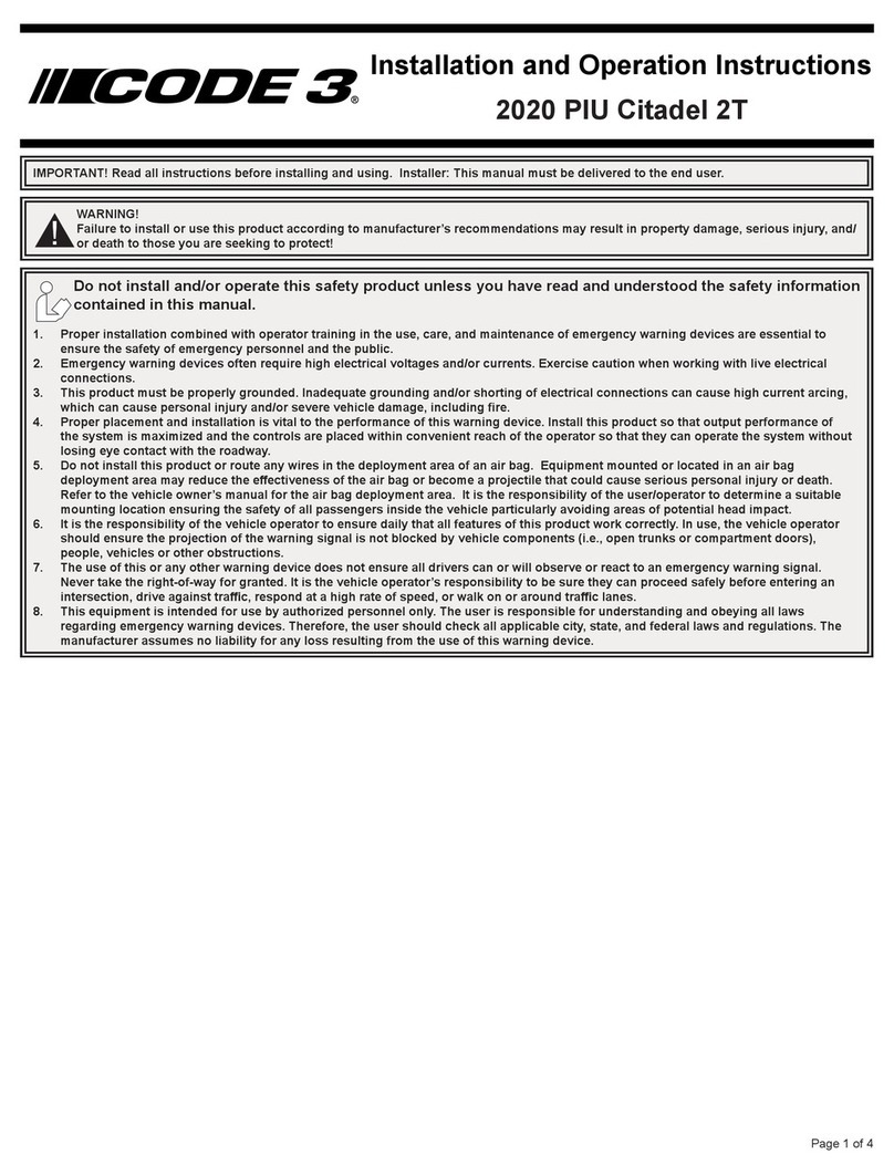 Code 3 Citadel 2T User manual