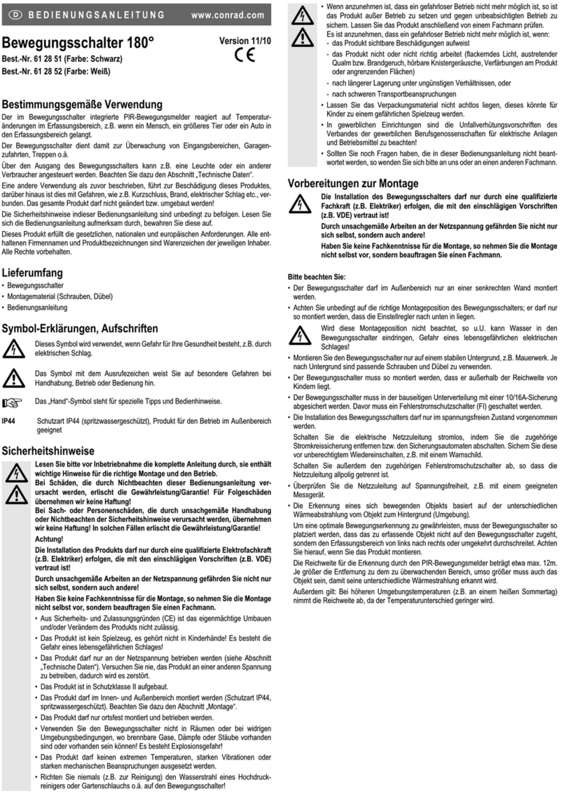 Conrad 61 28 51 User manual
