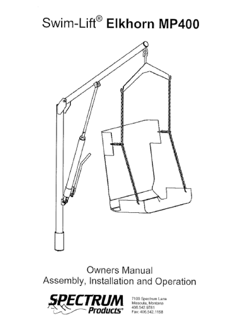 Spectrum Swim-Lift Elkhorn MP400 Owners manual assembly and operating instructions Spectrum Swim-Lift Elkhorn MP400 Owners manual assembly and operating instructions