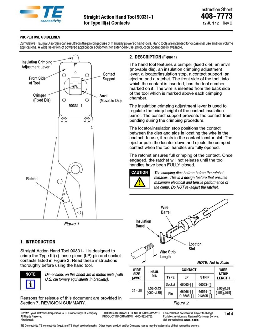 TE Connectivity 90331- 1 instruction sheet
