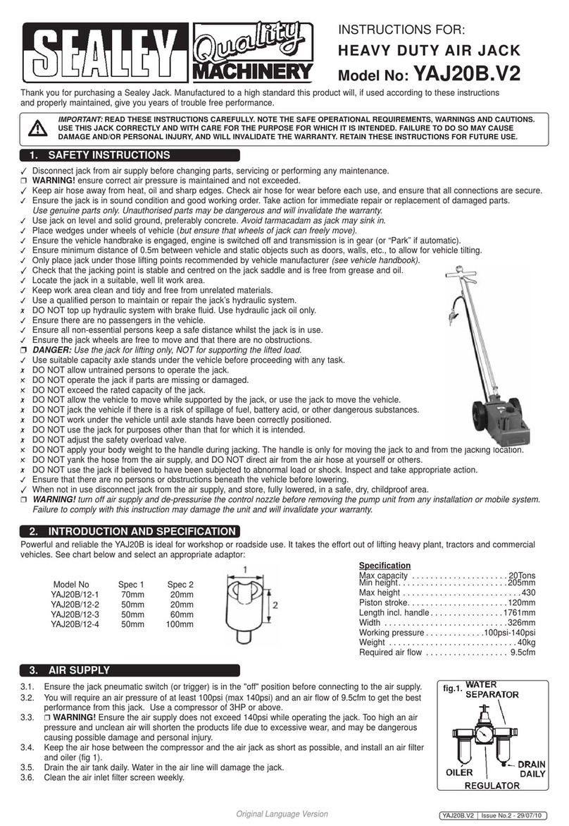 Sealey YAJ20B.V2 instructions