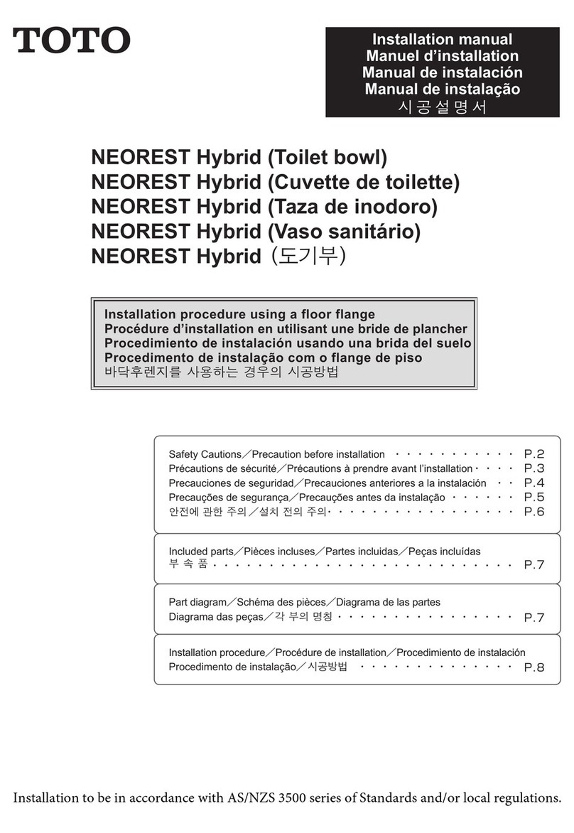 Toto NEOREST Hybrid installation manual