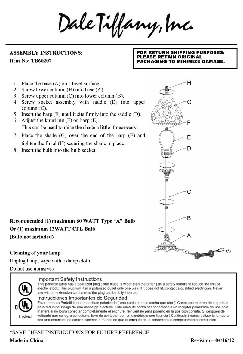 Dale Tiffany TB60207 Assembly instructions