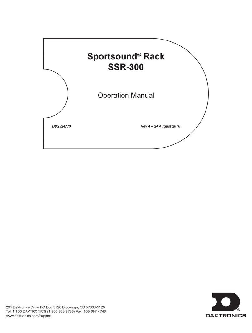 Daktronics Sportsound SSR-300 Operation manual