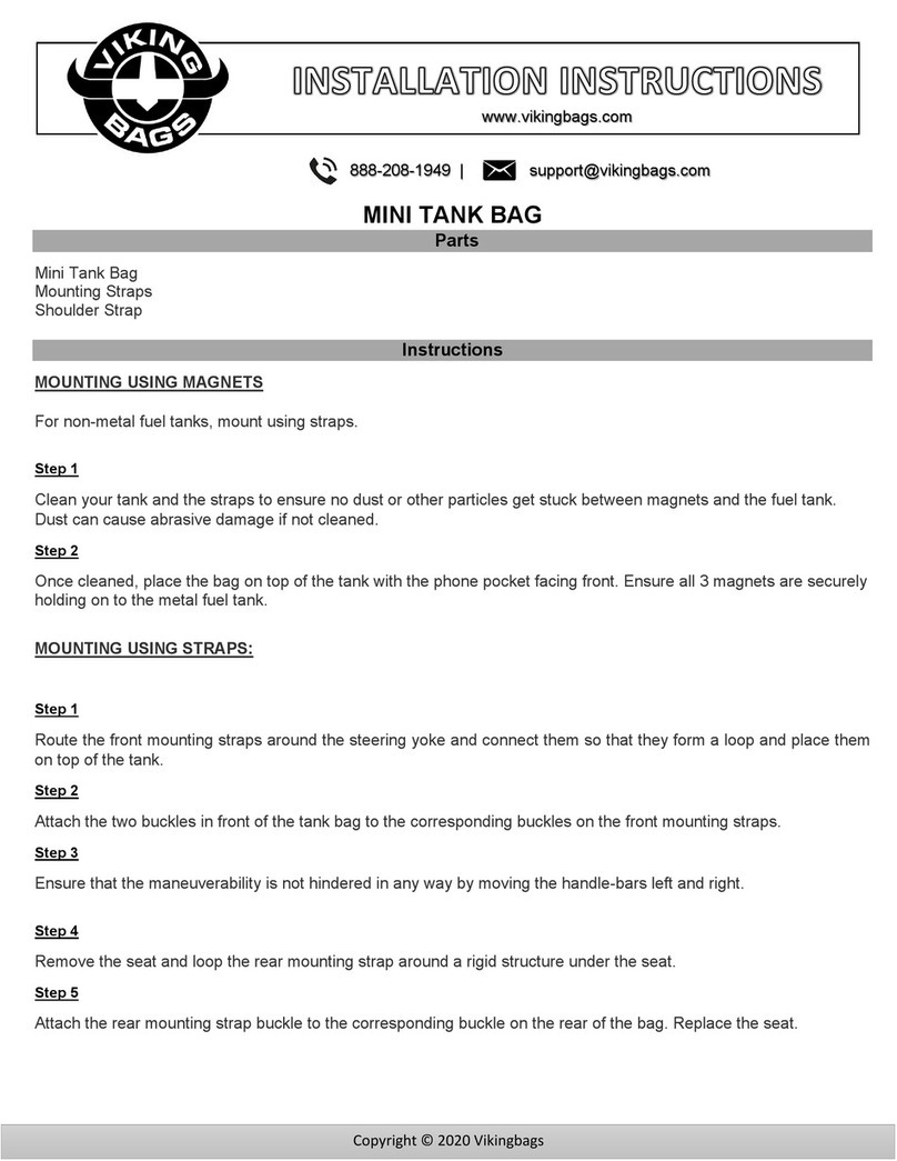 VIKING BAGS MINI TANK BAG installation instructions