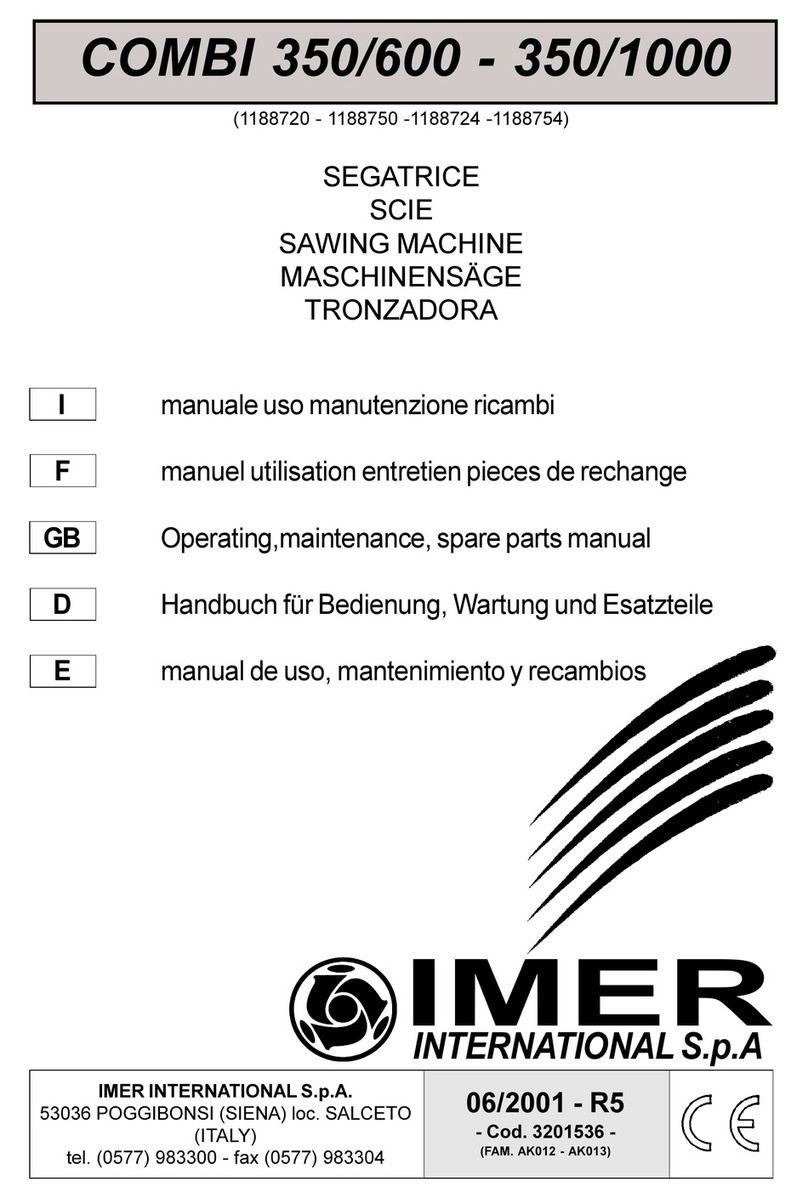 IMER COMBI 350/600 Operating, maintenance, spare parts manual