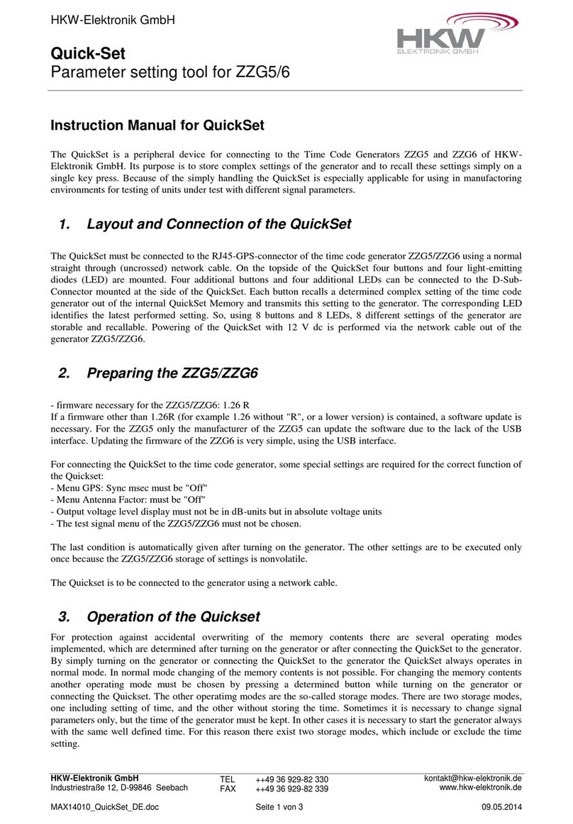 HKW Quick-Set instruction manual