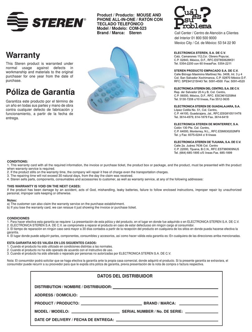 Steren COM-523 User manual