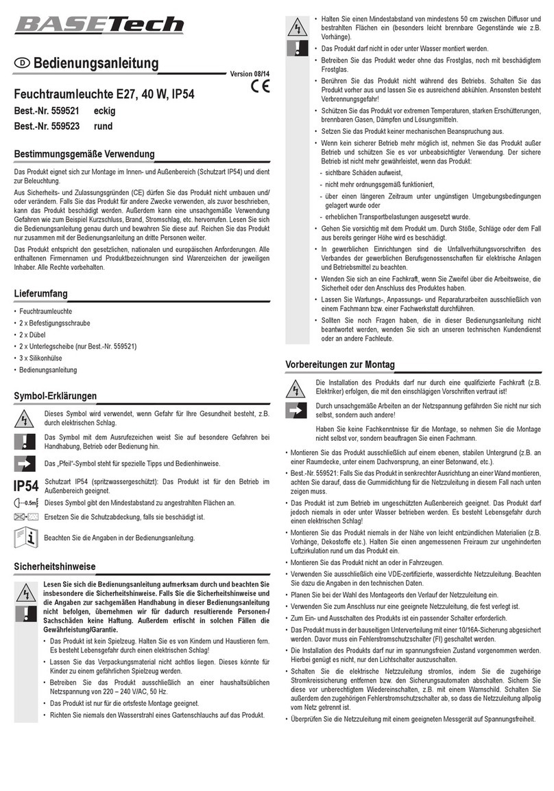 BASETech 559521 User manual BASETech 559521 User manual