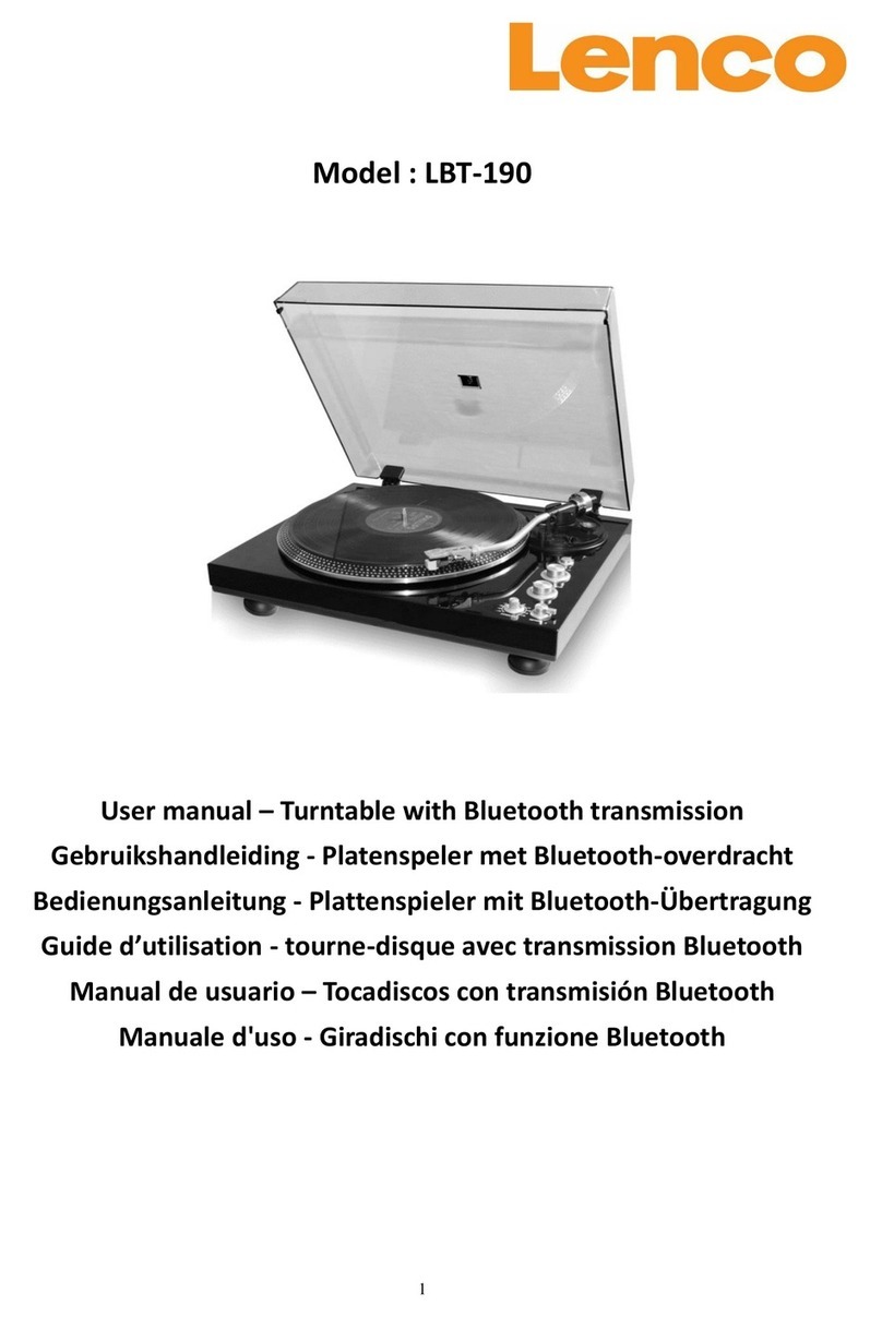 LENCO LBT-190 user manual
