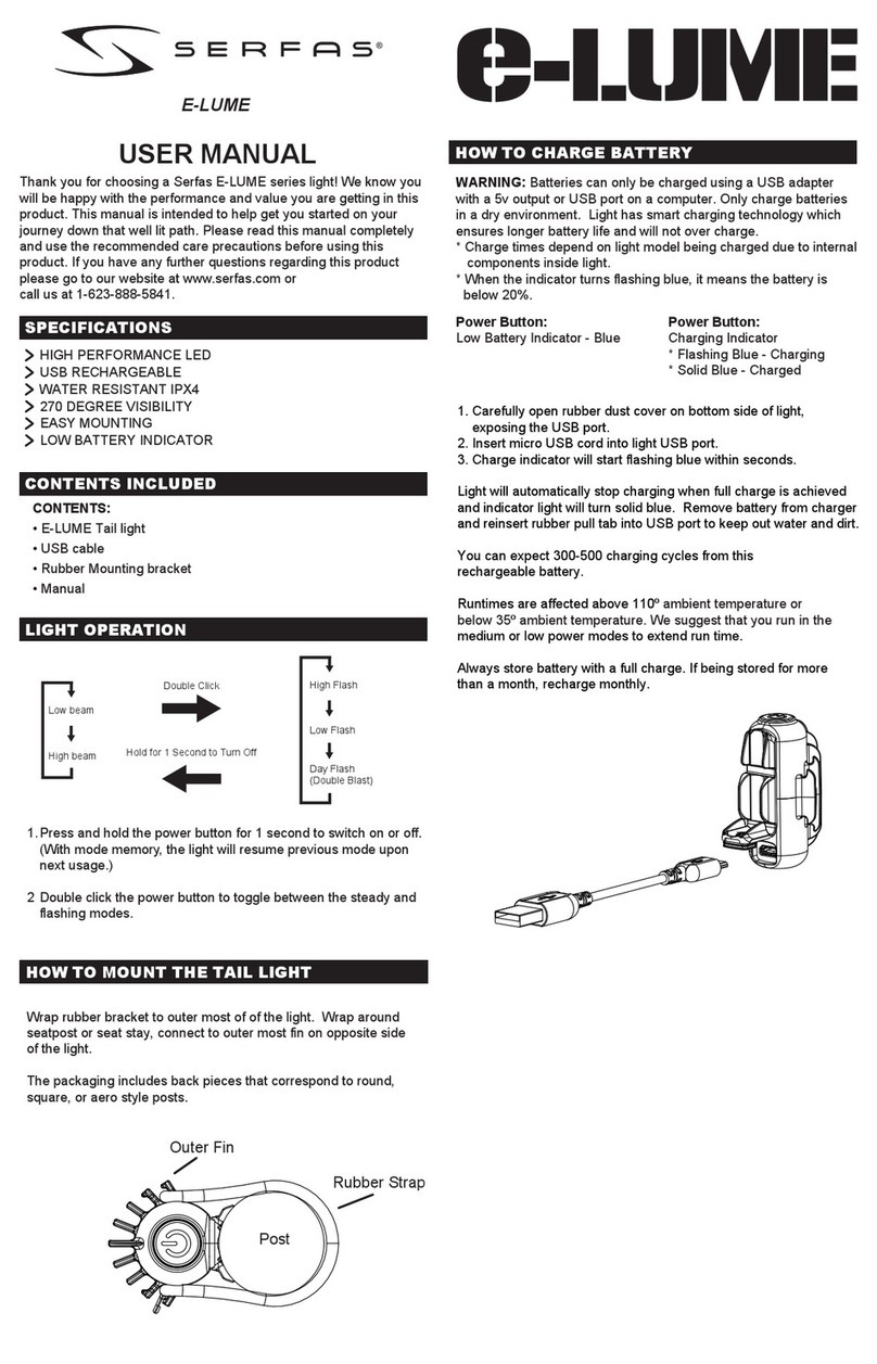 Serfas E-LUME Cosmo 60 user manual Serfas E-LUME Cosmo 60 user manual