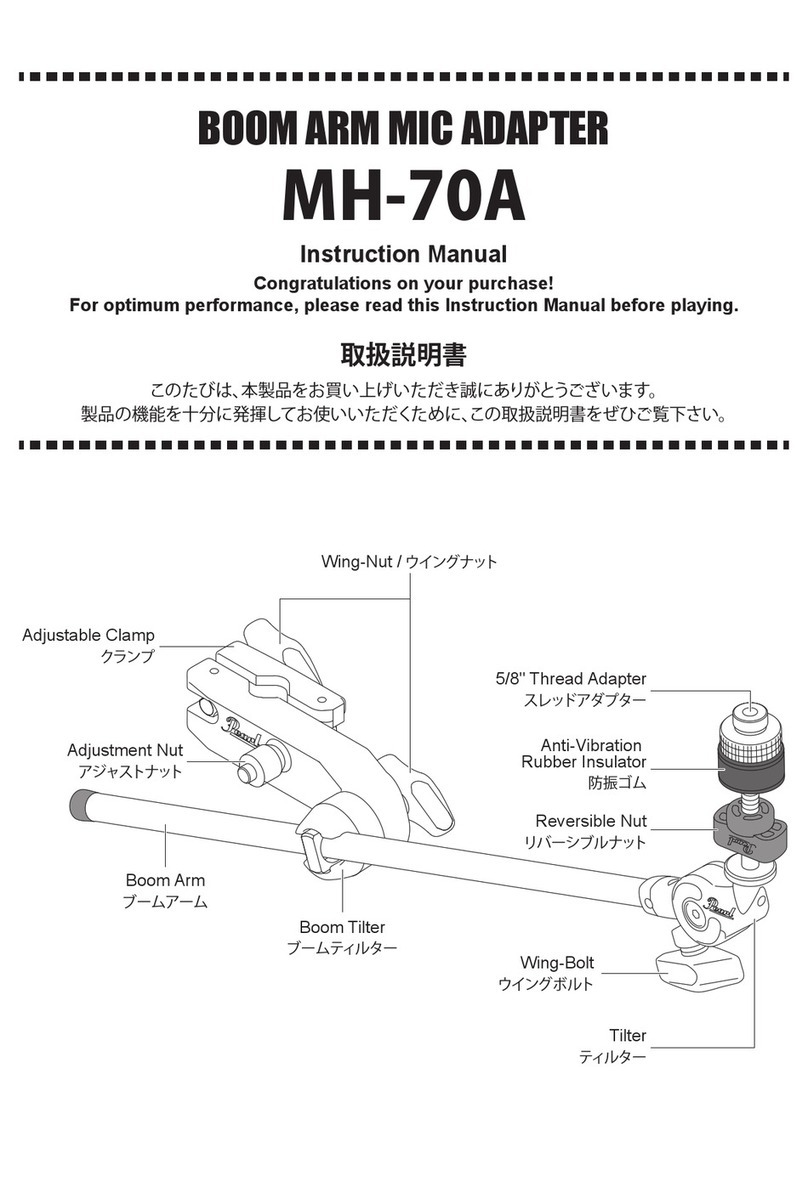 Pearl Drums MH-70A instruction manual