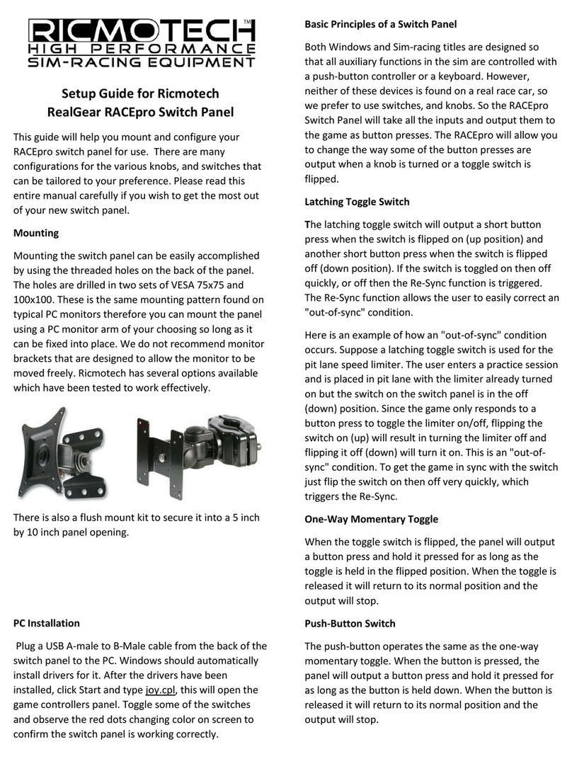 Ricmotech RealGear RACEpro Series User manual