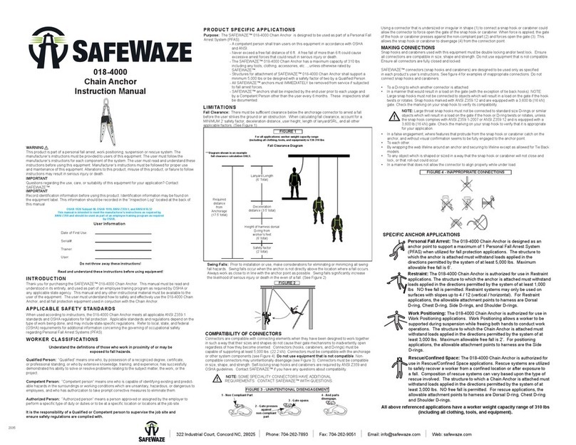 SafeWaze 018-4000 instruction manual