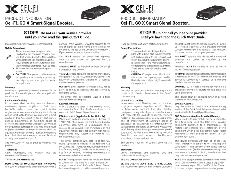 NEXTIVITY Cel-Fi GO X Smart Signal Booster Product information