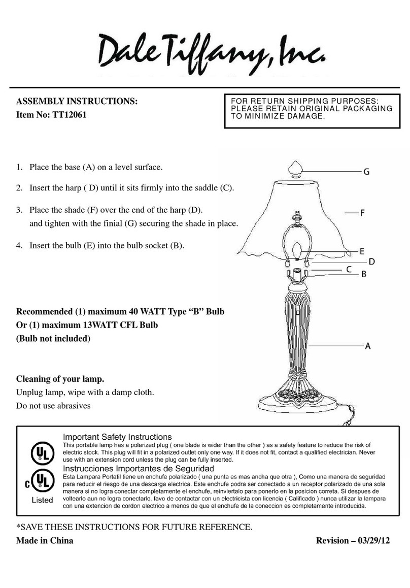 Dale Tiffany TT12061 User manual