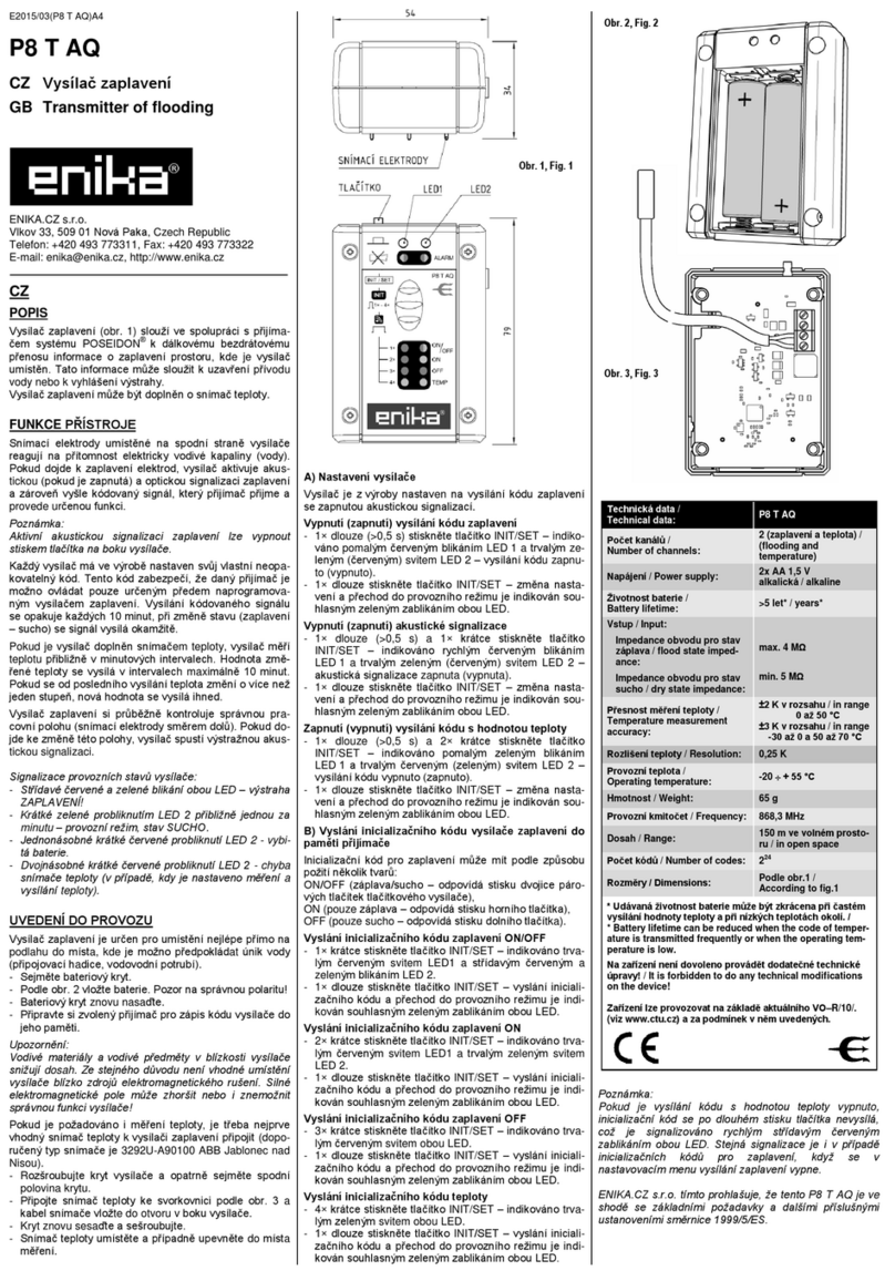enika P8 T AQ User manual