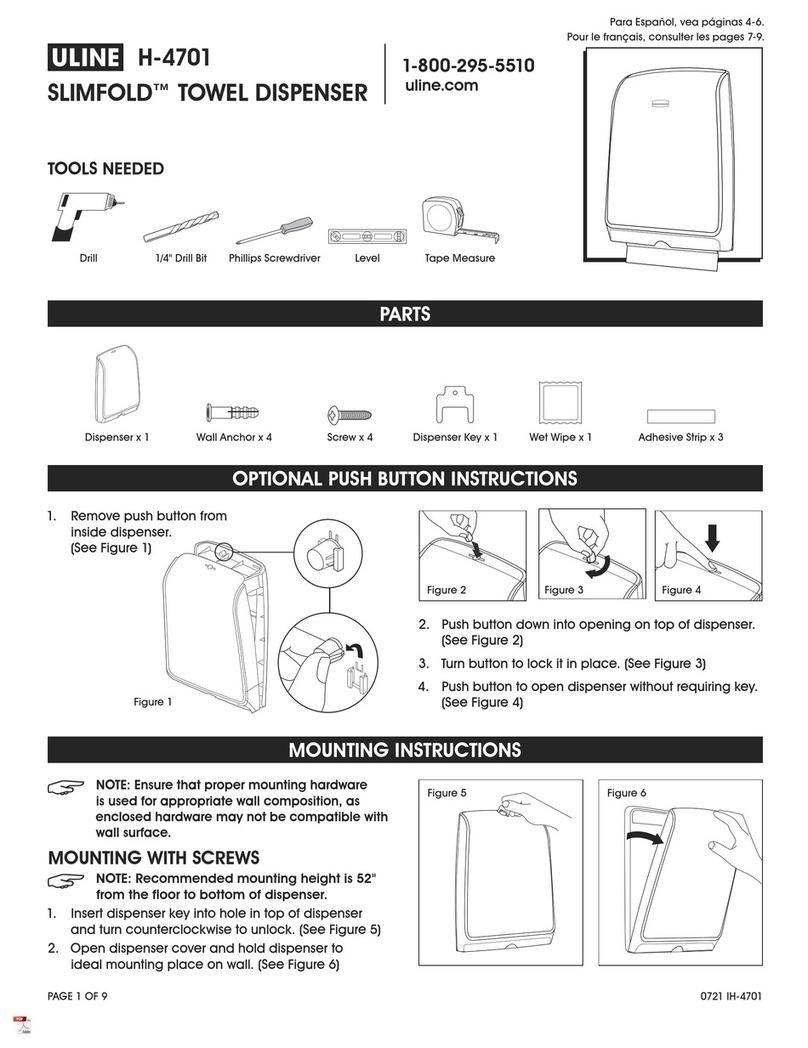 U-Line SLIMFOLD H-4701 manual