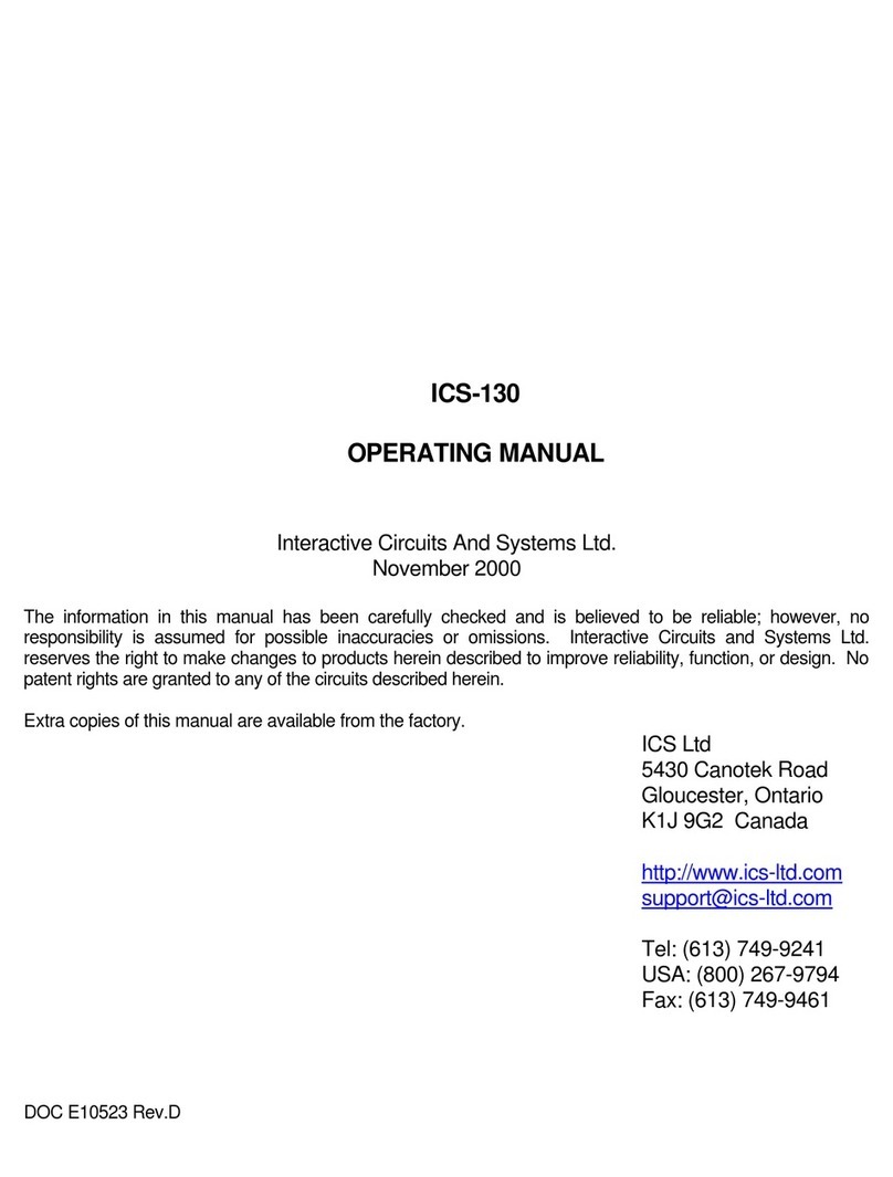 ICS ICS-130 operating manual