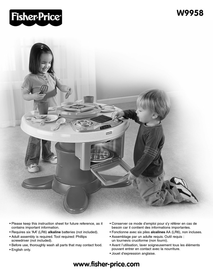 Fisher-Price W9958 instruction sheet