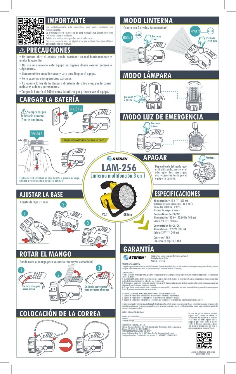 Steren LAM-256 User manual
