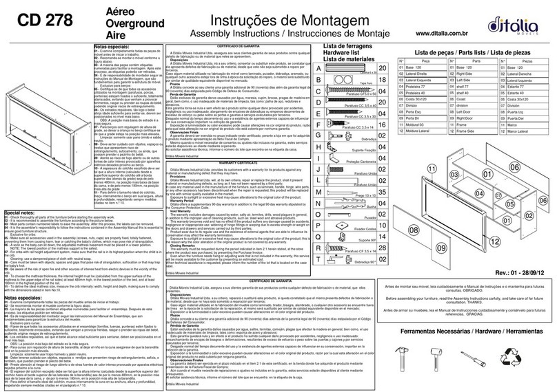 DITALIA CD 278 Assembly instructions