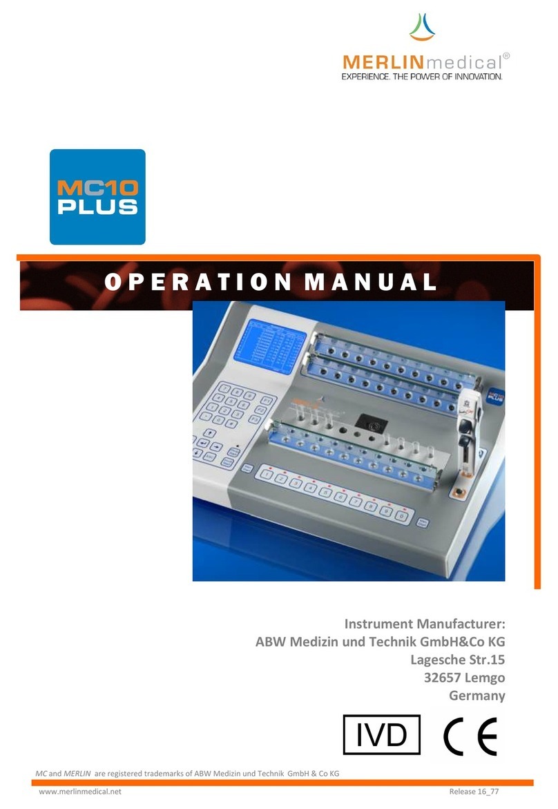 Merlin medical MC10 PLUS Operation manual