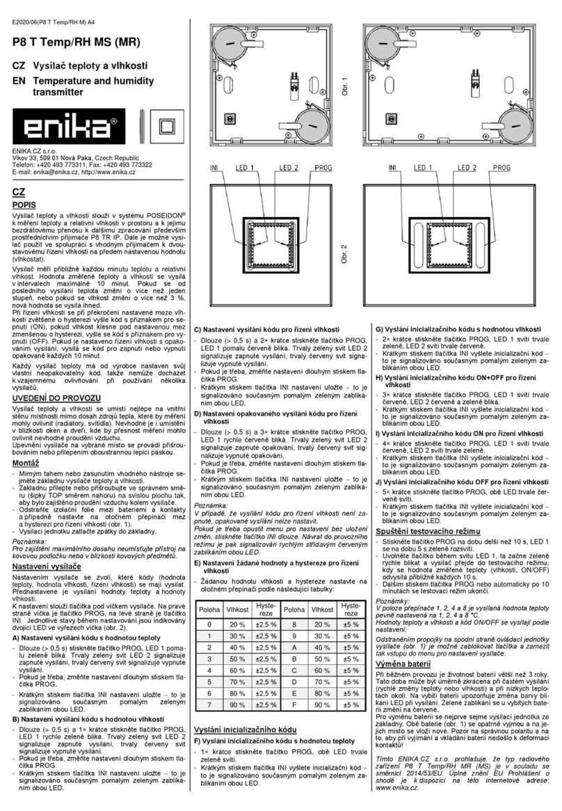enika P8 T Temp/RH MS 03 quick start guide