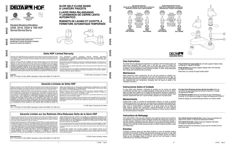 Delta 2508-HDF User manual