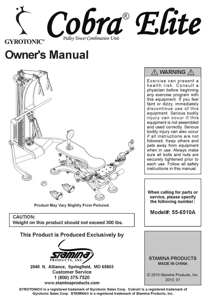 Stamina GYROTONIC Cobra Elite owner's manual