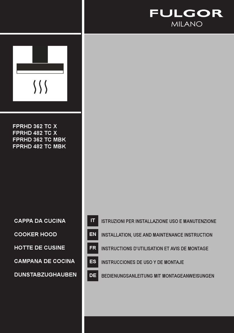 Fulgor Milano FPRHD 362 TC Installation, Use and Maintenance Instruction