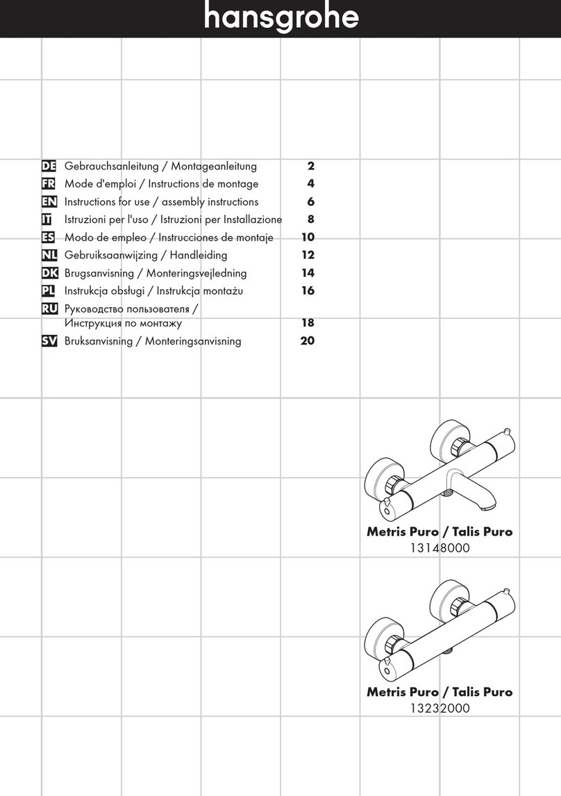 Hans Grohe Metris Puro 13148000 User manual