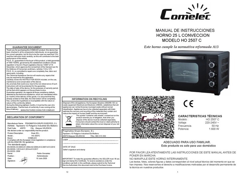 Comelec HO 2507 C user manual