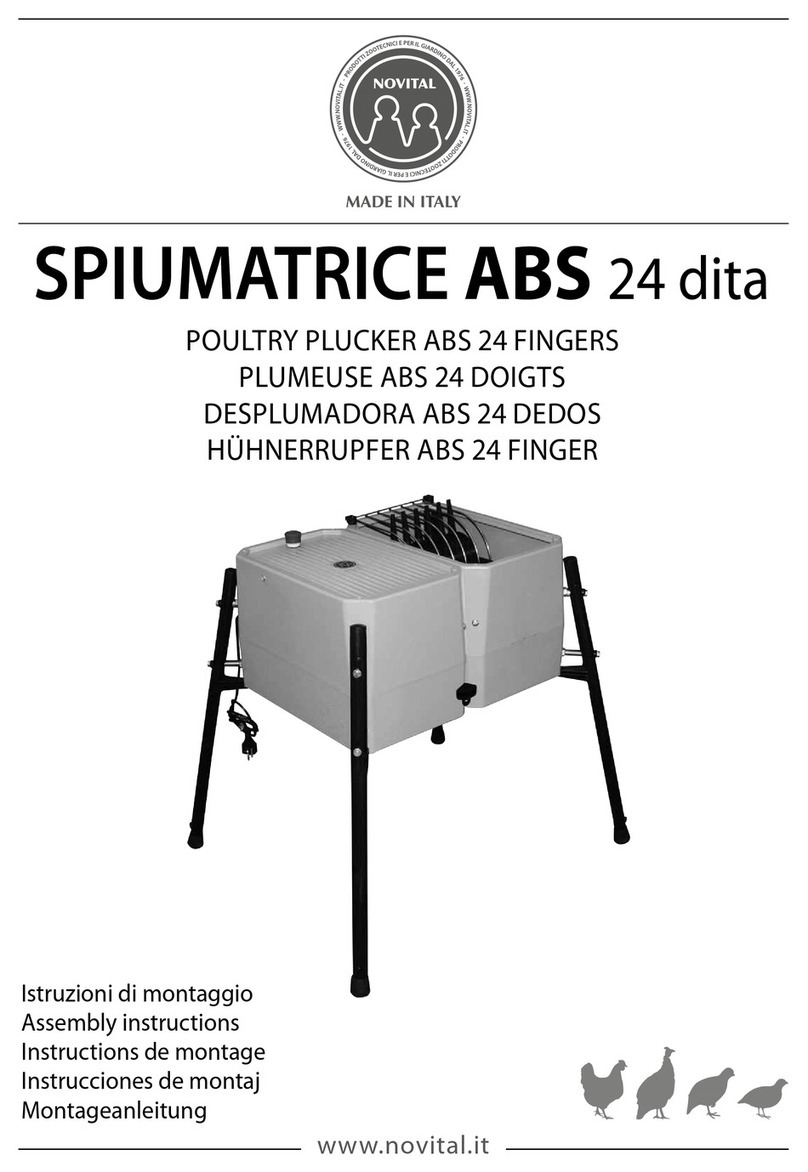 Novital POULTRY PLUCKER ABS 24 fingers Assembly instructions Novital POULTRY PLUCKER ABS 24 fingers Assembly instructions