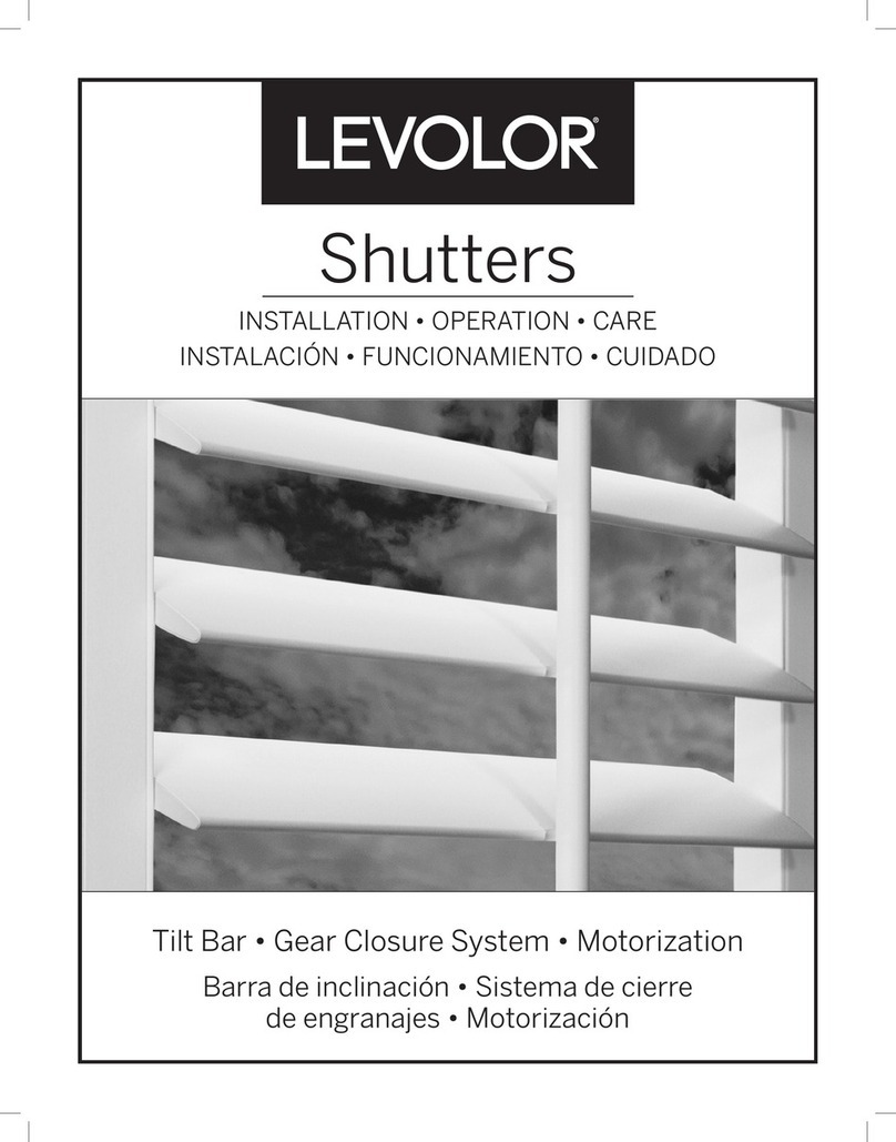 Levolor Shutters Remote Control Parts list manual