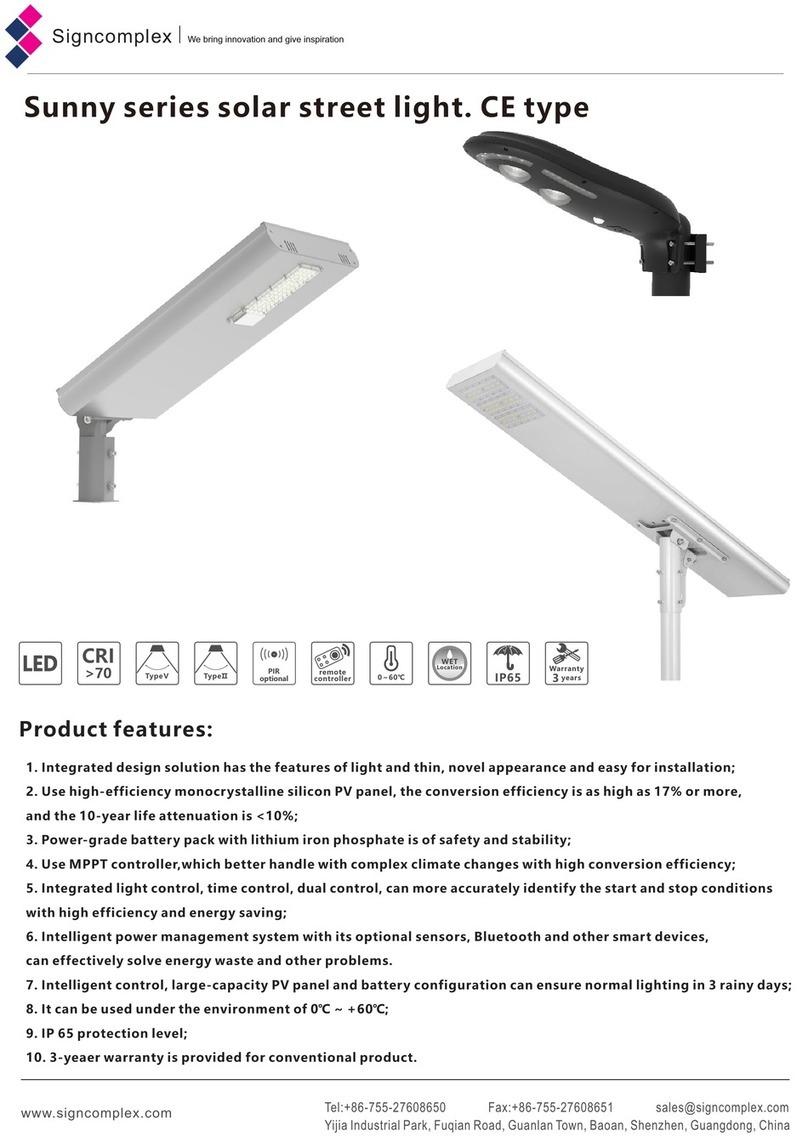 Signcomplex Sunny Series User manual