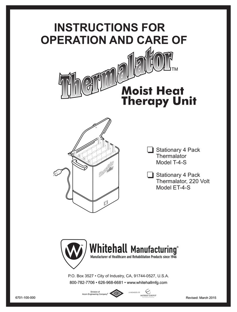 Whitehall Manufacturing T-4-S INSTRUCTIONS FOR OPERATION AND CARE OF