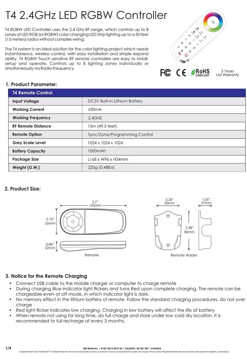 LED World T4 User manual