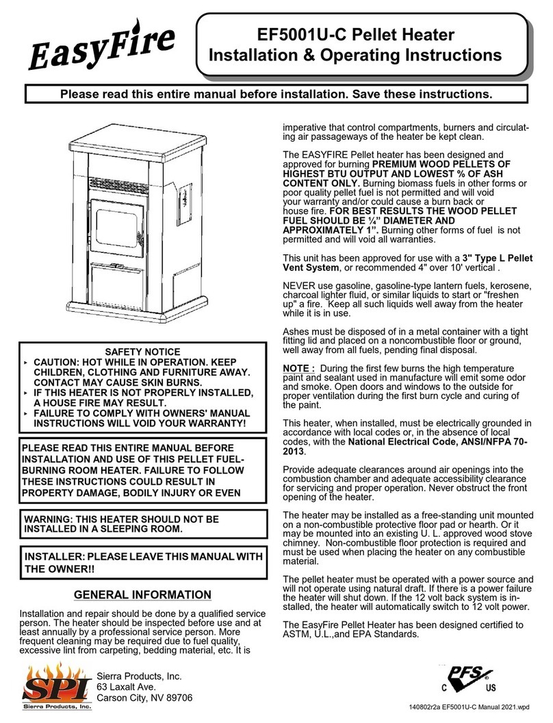 EasyFire EF5001U-C Installation & operating instructions
