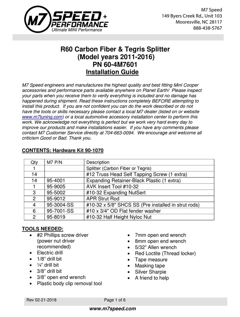 M7 SPEED 60-4M7601 installation guide