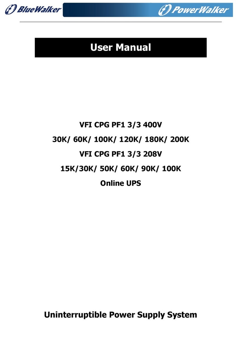 BlueWalker VFI CPG PF1 3/3 400V 30K user manual