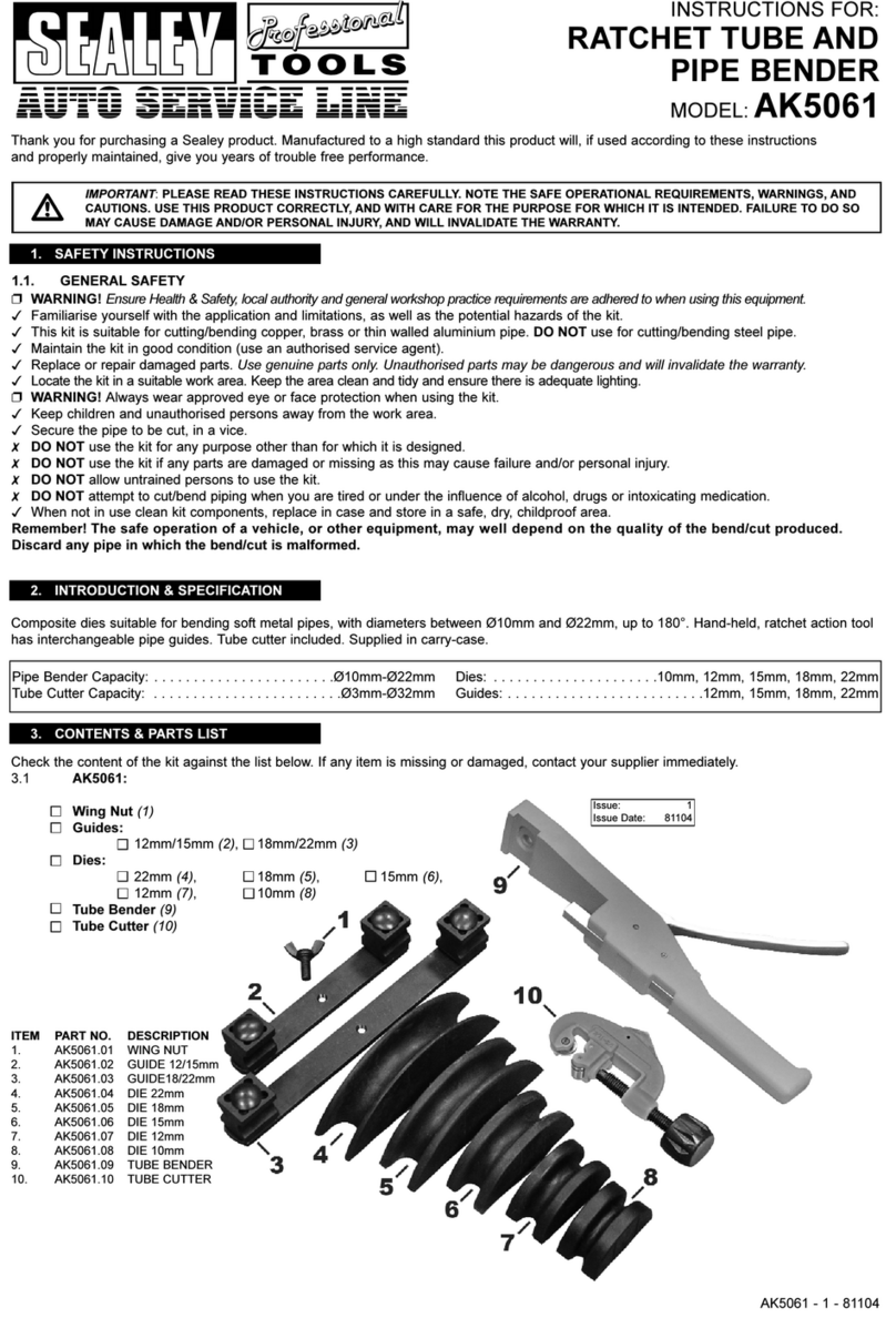 Sealey AUTO SERVICE AK5061 User manual