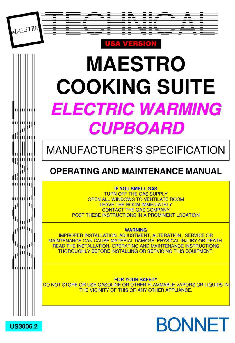 Bonnet MAESTRO COOKING SUITE Operating and maintenance manual