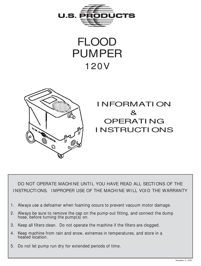 U.S. Products Flood Pumper Information & operating instructions