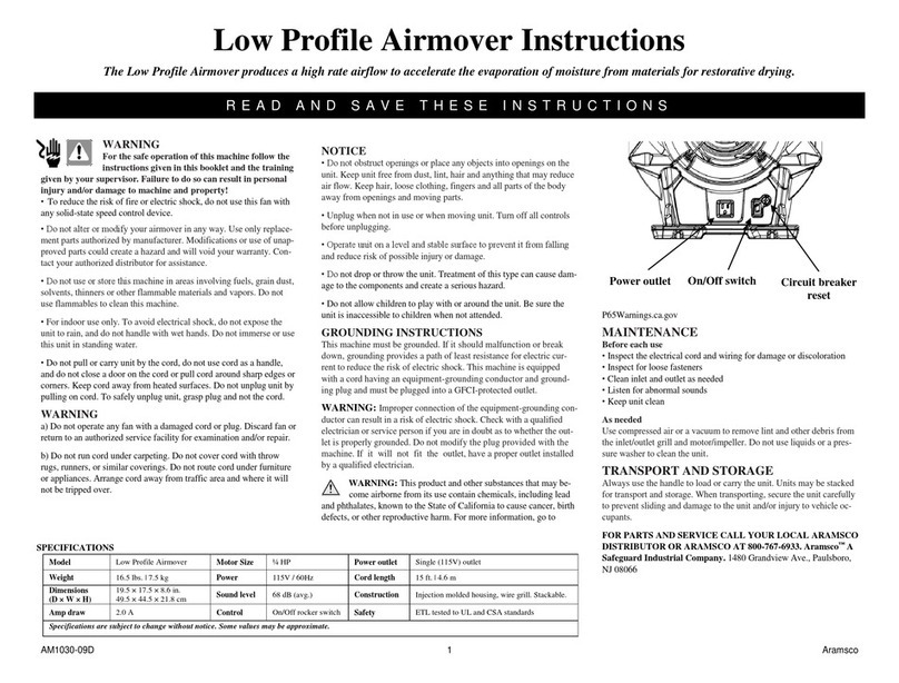 Syclone Low Profile Airmover instructions